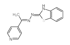 N-(1-pyridin-4-ylethylideneamino)benzothiazol-2-amine Structure