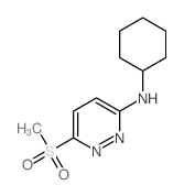 3-Pyridazinamine,N-cyclohexyl-6-(methylsulfonyl)-结构式
