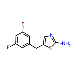 5-(3,5-Difluorobenzyl)-1,3-thiazol-2-amine structure