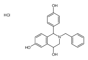 2-benzyl-1-(4-hydroxyphenyl)-1,2,3,4-tetrahydroisoquinolin-2-ium-4,6-diol,chloride结构式