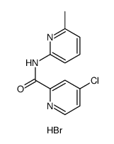2-Pyridinecarboxamide, 4-chloro-N-(6-methyl-2-pyridinyl)-, hydrobromide Structure