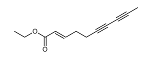 (E)-ethyl deca-2-en-6,8-diynoate结构式