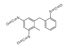 5-(o-isocyanatobenzyl)-6-methyl-m-phenylene diisocyanate结构式