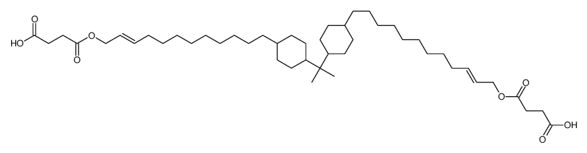 4-[(E)-12-[4-[2-[4-[(E)-12-(3-carboxypropanoyloxy)dodec-10-enyl]cyclohexyl]propan-2-yl]cyclohexyl]dodec-2-enoxy]-4-oxobutanoic acid Structure