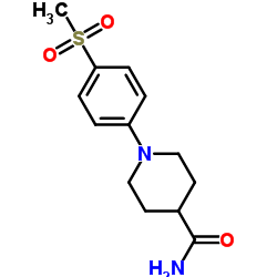 1-[4-(Methylsulfonyl)phenyl]-4-piperidinecarboxamide结构式