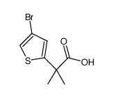 2-(4-bromothiophen-2-yl)-2-methylpropanoic acid结构式