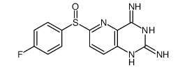 6-(4-fluorophenyl)sulfinylpyrido[3,2-d]pyrimidine-2,4-diamine Structure