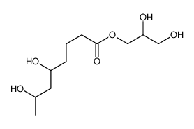 2,3-dihydroxypropyl 5,7-dihydroxyoctanoate结构式