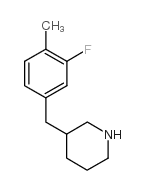 3-[(3-fluoro-4-methylphenyl)methyl]piperidine Structure