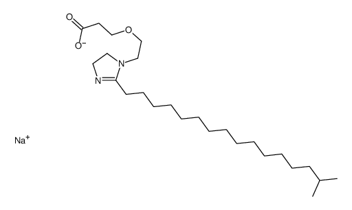 sodium 3-[2-[4,5-dihydro-2-(15-methylhexadecyl)-1H-imidazol-1-yl]ethoxy]propionate结构式