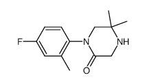 5,5-dimethyl-1-(4-fluoro-2-methylphenyl)piperazin-2-one Structure