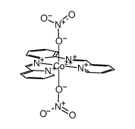 [Co(1,2-diaminophenyl-N,N'-bis-(2-pyridinecarboxaldimine))(NO3)2]结构式