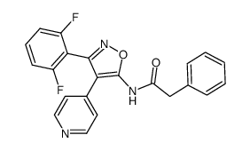 3-(2,6-difluorophenyl)-5-(phenylacetylamino)-4-(4-pyridyl)isoxazole Structure