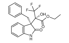 (2S,3S)-ethyl 2-(3-benzyl-2-oxoindolin-3-yl)-3,3,3-trifluoro-2-hydroxypropanoate结构式