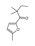 2,2-dimethyl-1-(5-methylfuran-2-yl)butan-1-one结构式