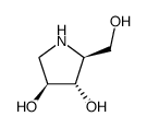 (2S,3S,4S)-3,4-dihydroxy-2-hydroxymethylpyrrolidine Structure