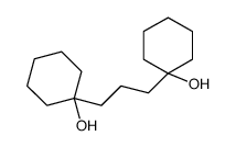 1-[3-(1-hydroxycyclohexyl)propyl]cyclohexan-1-ol结构式