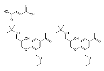 (E)-but-2-enedioic acid,1-[4-[3-(tert-butylamino)-2-hydroxypropoxy]-3-(ethoxymethyl)phenyl]ethanone Structure