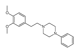1-[2-(3,4-dimethoxyphenyl)ethyl]-4-phenylpiperazine structure