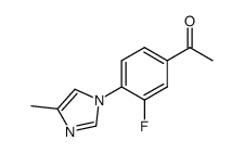 1-[3-Fluoro-4-(4-methyl-1H-imidazol-1-yl)phenyl]ethanone Structure