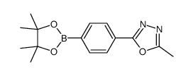 2-Methyl-5-[4-(4,4,5,5-tetramethyl-1,3,2-dioxaborolan-2-yl)phenyl]-1,3,4-oxadiazole Structure