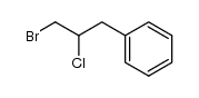 (3-bromo-2-chloropropyl)benzene Structure