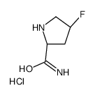 4-Fluoro-L-prolinamide hydrochloride (1:1) Structure