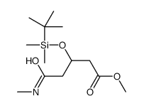 methyl 3-[tert-butyl(dimethyl)silyl]oxy-5-(methylamino)-5-oxopentanoate结构式