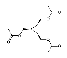 cis-1,2,3-Tris-(acetoxymethyl)-cyclopropan结构式