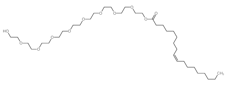 9-Octadecenoic acid(9Z)-, 26-hydroxy-3,6,9,12,15,21,24-octaoxahexacos-1-yl ester (9CI) structure