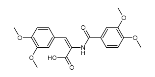 3,4-dimethoxy-α-veratroylamino-cinnamic acid Structure