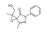 2-Hydroxymethyl-2,7-dimethyl-5-phenyl-1-oxa-5,6-diaza-spiro[2.4]hept-6-en-4-one Structure