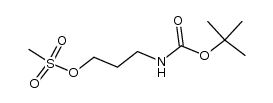Methanesulfonic acid 3-tert-butoxycarbonylamino-propyl ester结构式