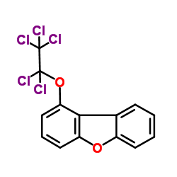 1-(1,1,2,2,2-pentachloroethoxy)dibenzofuran Structure