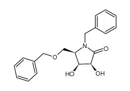 (3S,4S,5R)-1-benzyl-5-benzyloxymethyl-3,4-dihydroxy-2-pyrrolidinone结构式