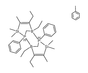 dimeric (P-B)(2)-4,5-diethyl-1,2,5,6-tetrahydro-2,2,3-trimethyl-1-phenyl-1,2,5-phosphasilaborine * toluene结构式