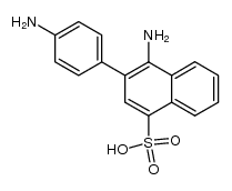 4-amino-3-(4-amino-phenyl)-naphthalene-1-sulfonic acid结构式