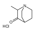 2-methyl-1-azabicyclo[2.2.2]octan-3-one,hydrochloride结构式