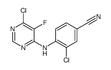 3-CHLORO-4-(6-CHLORO-5-FLUOROPYRIMIDIN-4-YLAMINO)BENZONITRILE Structure