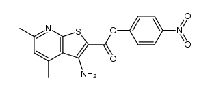 3-Amino-4,6-dimethyl-thieno[2,3-b]pyridin-2-carbonsaeure-4-nitro-phenylester Structure