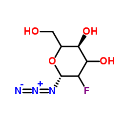 (3S,6R)-6-Azido-5-fluoro-2-(hydroxymethyl)tetrahydro-2H-pyran-3,4-diol (non-preferred name)结构式