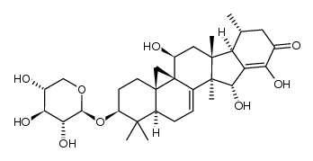 15α-hydroxy-16-dehydroxy-16(24)-en-foetidinol-3-O-β-D-xylopyranoside结构式