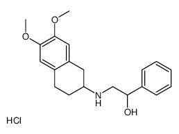 2-[(6,7-dimethoxy-1,2,3,4-tetrahydronaphthalen-2-yl)amino]-1-phenylethanol,hydrochloride结构式