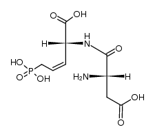 N-(L-α-aspartyl)-3,4-didehydro-5-phosphono-D-norvaline Structure