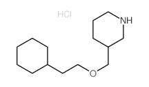 3-[(2-Cyclohexylethoxy)methyl]piperidine hydrochloride结构式