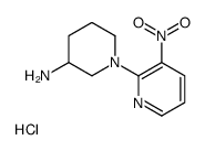 3'-Nitro-3,4,5,6-tetrahydro-2H-[1,2']bipyridinyl-3-ylamine hydrochloride structure