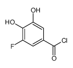 Benzoyl chloride, 3-fluoro-4,5-dihydroxy- (9CI) structure