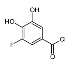 Benzoyl chloride, 3-fluoro-4,5-dihydroxy- (9CI) Structure