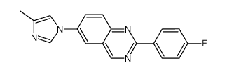 [6-(4-methyl-1H-imidazol-1-yl)-2-(4-fluorophenyl)]quinazoline结构式