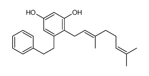 4-(3,7-dimethylocta-2,6-dienyl)-5-(2-phenylethyl)benzene-1,3-diol Structure